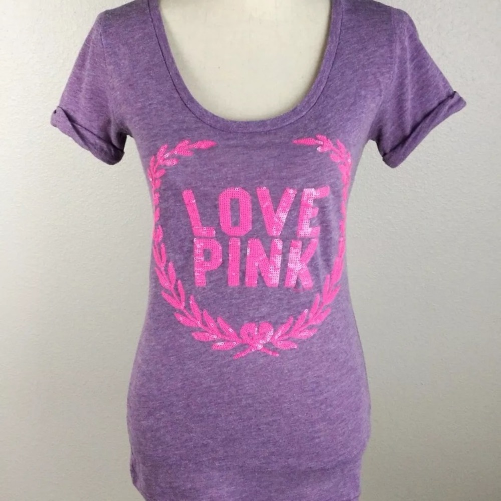 Victoria’s Secret PINK purple short sleeve tee xs